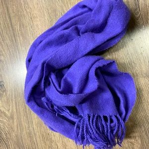 Warm purple fleece scarf